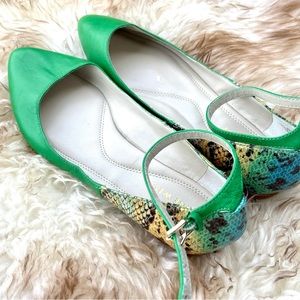 Kelly Green Baddie Flats 🫦💚🐍✨
